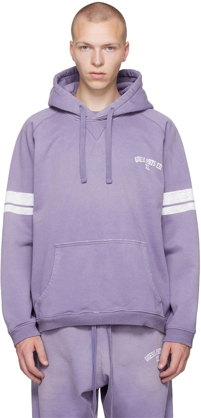 Photo: GUESS USA Purple Relaxed Hoodie