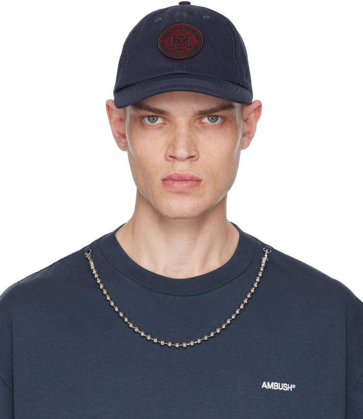 Photo: AMBUSH Navy Circle Logo Baseball Cap