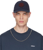 AMBUSH Navy Circle Logo Baseball Cap
