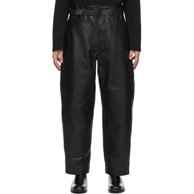 Photo: Lemaire Black Leather Military Trousers