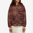 Daniëlle Cathari Women's x Woolrich Buffalo Check Jacket in Chocolate Brown