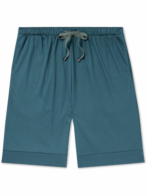 Photo: Zimmerli - Straight-Leg Sea Island Cotton Pyjama Shorts - Blue
