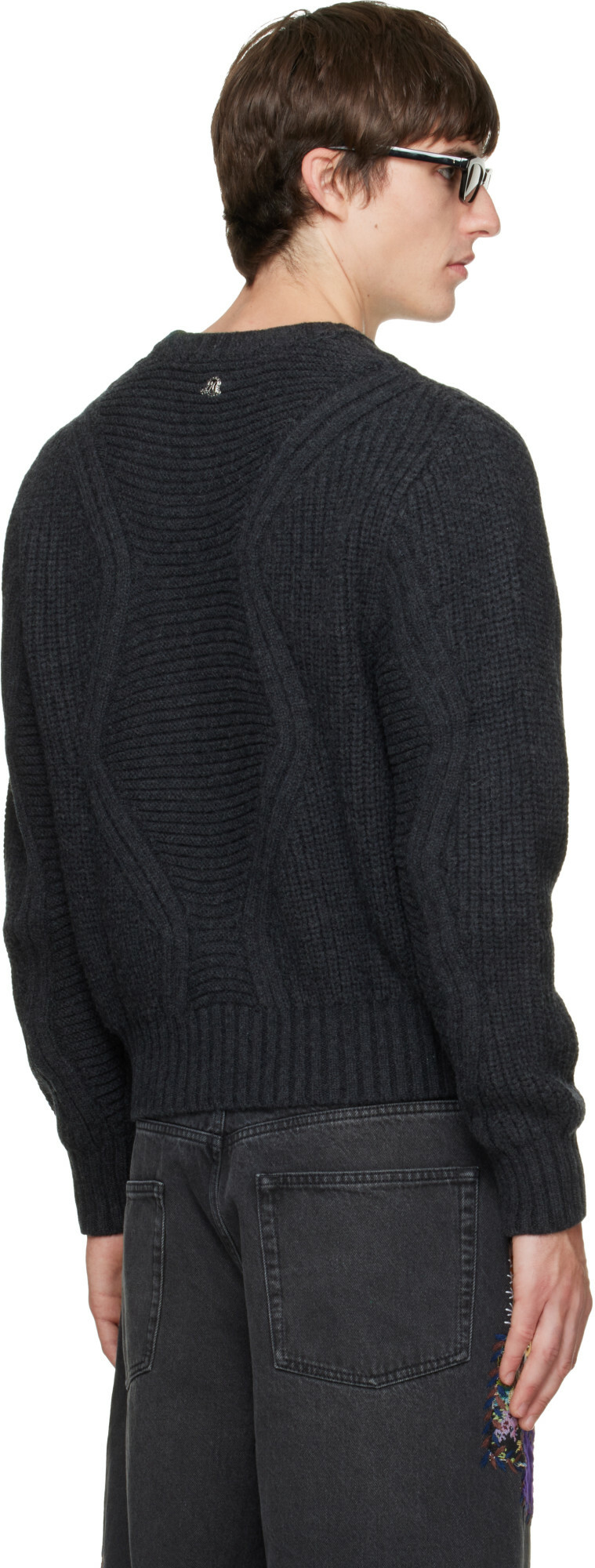 BLUEMARBLE Gray Chunky Wool Sweater
