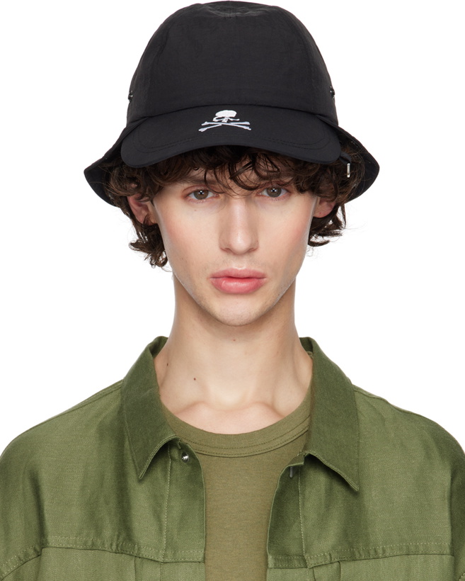 Photo: MASTERMIND WORLD Black Kangol Edition Wavy Convertible Cap