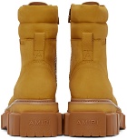 AMIRI Tan Crepe Lug Combat Boots