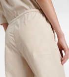 Toteme High-rise cotton wide-leg pants