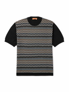 Missoni - Crochet-Knit Cotton T-Shirt - Black