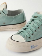 Visvim - Skagway Leather-Trimmed Canvas Sneakers - Green