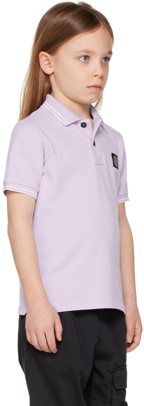 Stone Island Junior Kids Purple Patch Polo