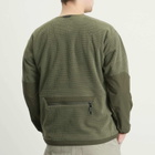 Manastash Men's Grid Fleece Crew Sweat in Olive
