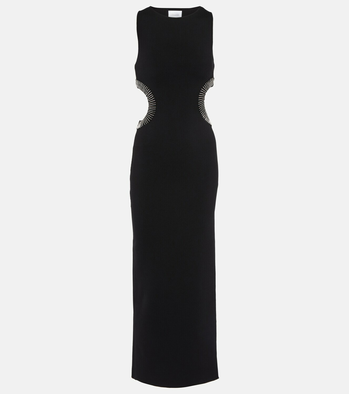 white christmas dresses Satin Tie Back Halter Column Dress – Camille La Vie main image 1