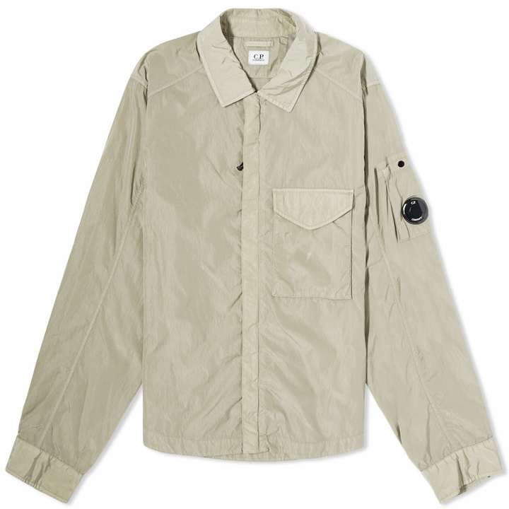 Photo: C.P. Company Men's Chrome-R Zip Overshirt in Silver Sage