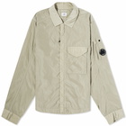 C.P. Company Men's Chrome-R Zip Overshirt in Silver Sage