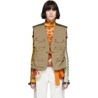 ASAI SSENSE Exclusive Reversible Tan and Khaki Multipocket Vest