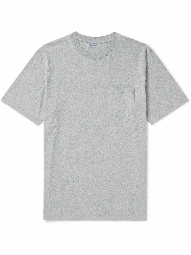 Photo: Hartford - Pocket Garment-Dyed Cotton-Jersey T-Shirt - Gray