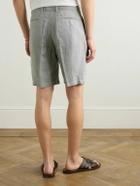 Boglioli - Straight-Leg Linen Shorts - Gray