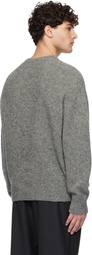YLÈVE Gray Brushed Wool Sweater