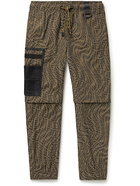 Fendi - Convertible Tapered Logo-Jacquard Drawstring Cargo Trousers - Brown