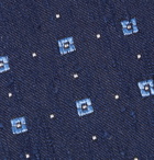 Turnbull & Asser - 8cm Slub Silk-Jacquard Tie - Blue