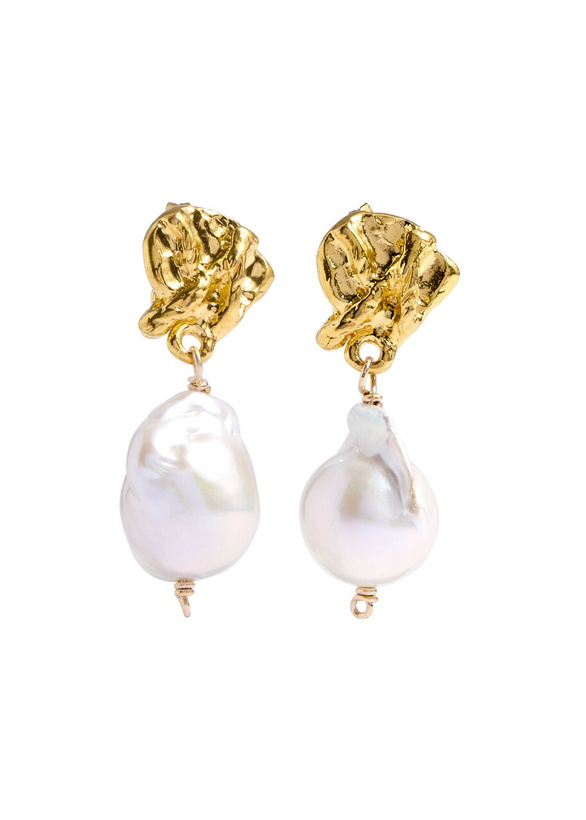 Photo: Alighieri The Fragment Of Light 24kt Gold-plated Drop Earrings - Pearl - One Size