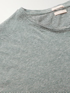MASSIMO ALBA - Striped Cotton and Linen-Blend T-Shirt - Green