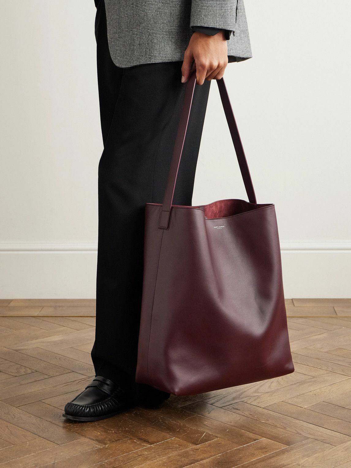 SAINT LAURENT - Leather Tote Bag
