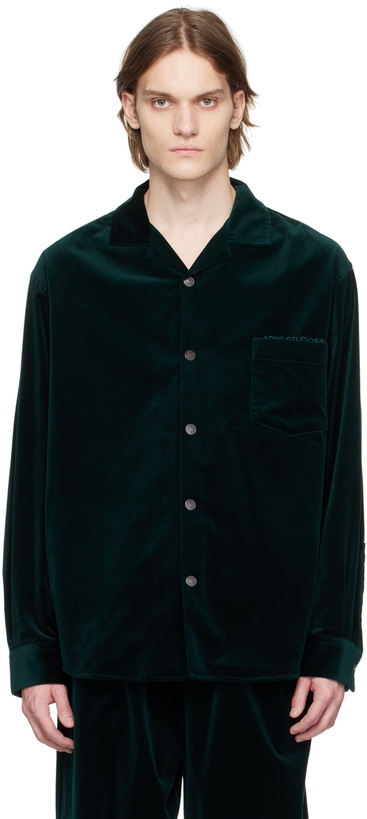 Photo: Acne Studios Green Button-Up Shirt