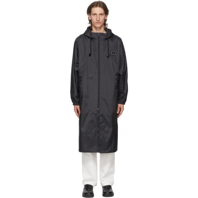 Photo: Acne Studios Black Plaque Rain Coat