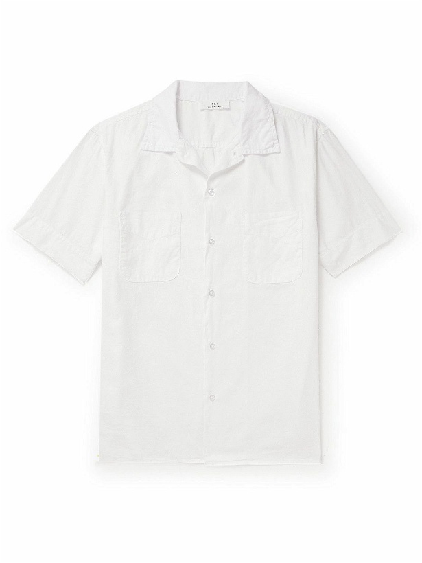 Photo: Save Khaki United - Camp-Collar Garment-Dyed Cotton Oxford Shirt - White
