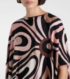 Pucci Marmo caped crêpe de chine minidress