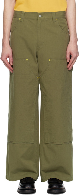 Photo: AFTER PRAY Khaki Wide Carpenter Trousers