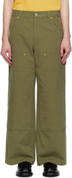 AFTER PRAY Khaki Wide Carpenter Trousers