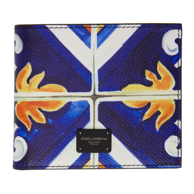 Photo: Dolce and Gabbana Multicolor Maiolica Bifold Wallet