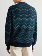 Missoni - Chevron Cotton-Blend Sweater - Blue