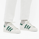 Adidas Men's Superstar 82 Sneakers in White/Dark Green