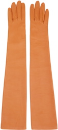 The Row Orange Simon Gloves