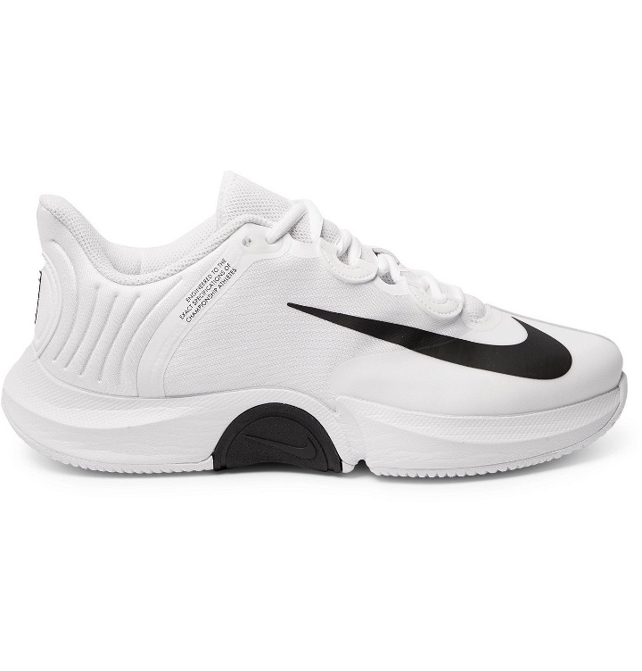 Photo: Nike Tennis - NikeCourt Air Zoom GP Turbo Mesh Tennis Sneakers - White
