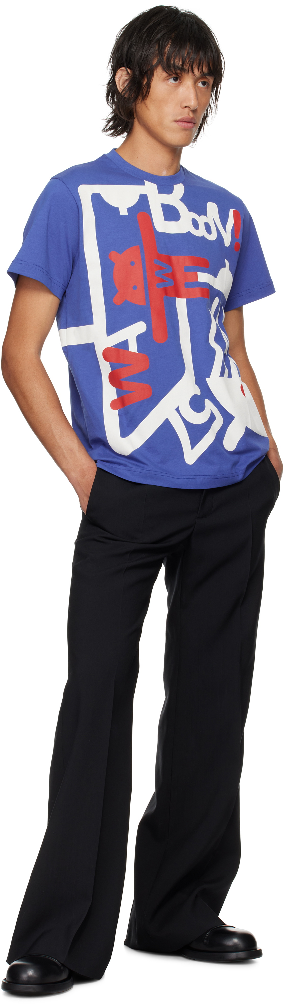 Walter Van Beirendonck Blue Loving An Alien T-shirt