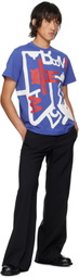 Walter Van Beirendonck Blue Loving An Alien T-shirt