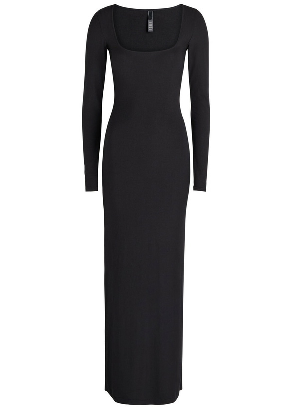 SKIMS Off-White Knit Lace Turtleneck Maxi Dress SKIMS