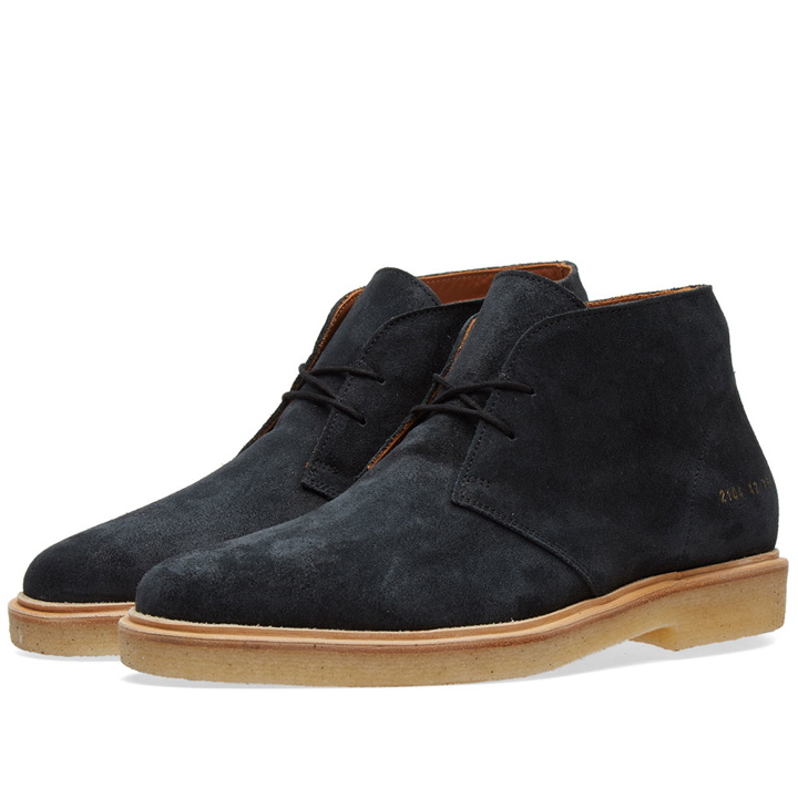 Photo: Common Projects Chukka Waxed Suede Black