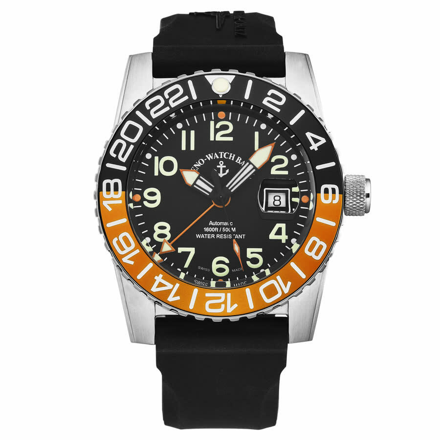 Zeno Airplane Diver World Time Automatic Black Dial Mens Watch 6349GMT-12-A15