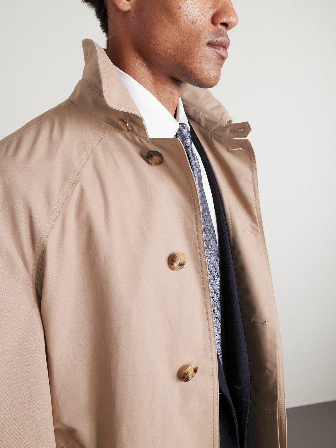 Brunello Cucinelli - Belted Cotton-Blend Trench Coat - Brown