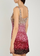 Alice + Olivia Eve Dégradé Sequin-embellished Mini Dress Pink