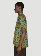 Engineered Garments - Abstract Print Camp Short Sleeve Shirt in Green
