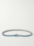 Hatton Labs - Silver Cubic Zirconia Tennis Bracelet - Blue