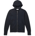 Officine Generale - Cotton and Wool-Blend Zip-Up Hoodie - Blue