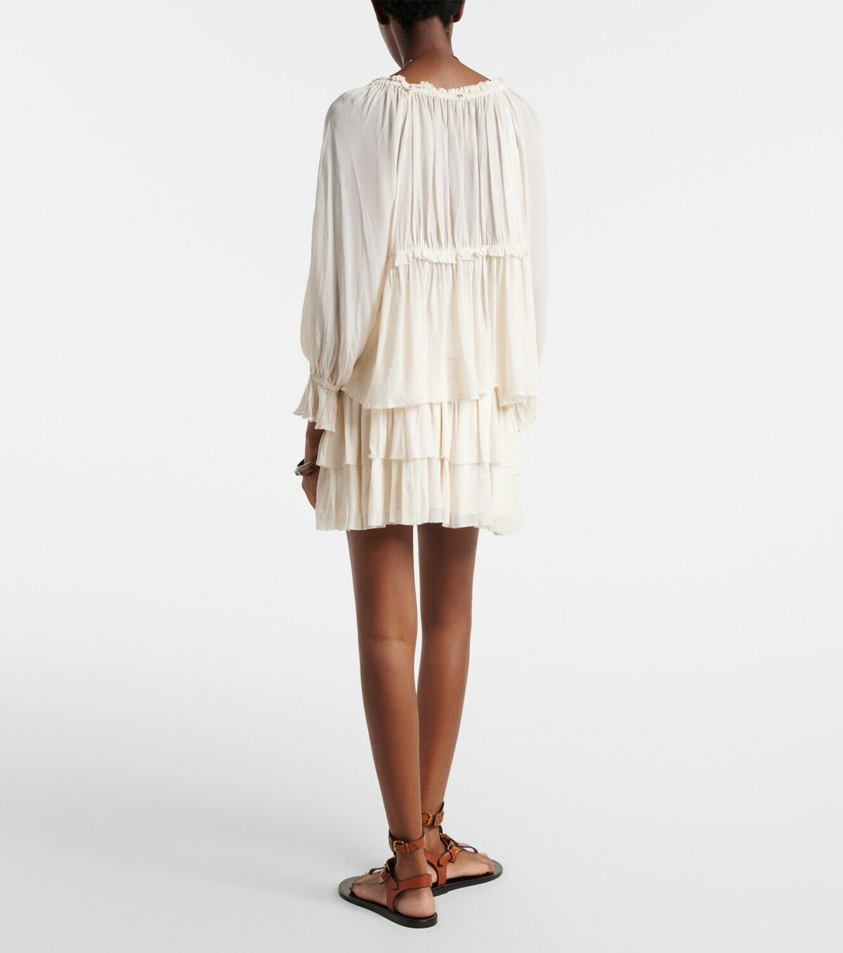Poupette St Barth Farrah tiered miniskirt