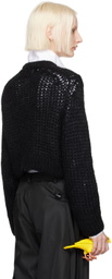 Comme des Garçons Homme Plus Black Open Knit Sweater