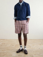 Drake's - Cotton-Jersey Half-Zip Sweatshirt - Blue